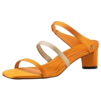 Tommy Hilfiger Pantolette »TH STRAP SATIN MID HEEL«, Gr. 41, orange, , 37926600-41