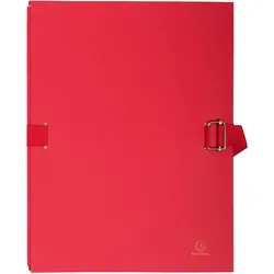Exacompta 223075E 25x AKTENMAPPEN EINBANDDECKEL LEINEN SORTIER - Rot