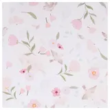 SCHÖNER LEBEN. Stoff Baumwollstoff Popeline Digitaldruck Pretty Blumen weiß rosa 1,47m rosa|weiß