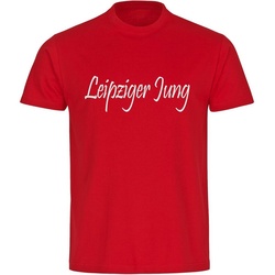 multifanshop T-Shirt Herren Leipzig - Leipziger Jung - Männer rot L