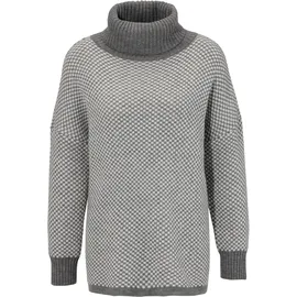Aniston CASUAL Strickpullover im Karo-Dessin mit Streifen-Optik Aniston CASUAL grau-wollweiß