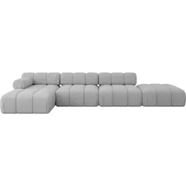 altdecor Modulares Sofa Ecksofa in L-Form - Lizur-L2 - 380x160x70 cm Hellgrau Corner modular Sofa Eckcouch Couch Wohnlandschaft Cauchsofa Polstersofa - Hellgrau/Grau