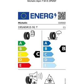 Michelin 195/65 R15 91T Alpin 7