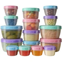 16 Stück Gefrierdosen 4 Größen mit Deckel, Auslaufsichere Vorratsdosen mit Skalenmarkierung, BPA-frei Frischhaltedosen, stapelbar & wiederverwendbar, Gefrierbehälter für Snacks, Saucen, Babynahrung