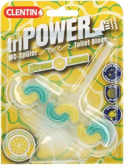 Clentin Tri-Power WC-Block Zitrone, 45 g