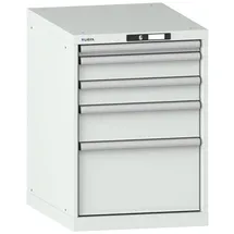 Lista Schubladenschrank Stahl 800x564x725mm lichtgrau 5 Schubladen