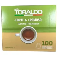 Caffè Toraldo Kräftiger & Cremiger Kaffee 100 Kapseln Kompatibel Nespresso