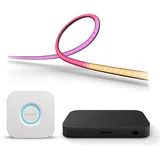Philips Hue Entertainment Starterpaket für 65 Zoll TV - 1 HDMI Sync Box (Inkl. HDMI Kabel) - 1 Philips Hue Play Gradient Lightstrip 65 Zoll