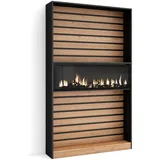 SKRAUT HOME Bücherregal, Holzregal, 110x25x186cm, Wohnzimmer, Regale
