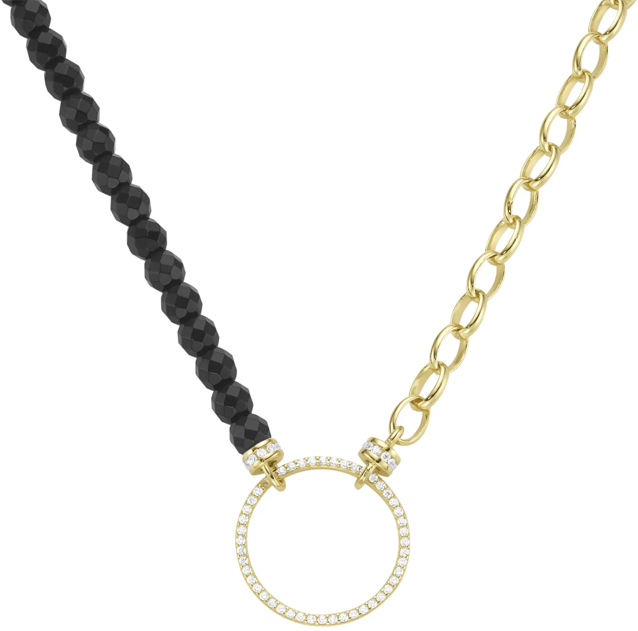 GIORGIO MARTELLO MILANO Collier »Collier mit Ziersteinen, Silber 925« GIORGIO MARTELLO MILANO Gold