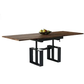 Endo Endo-Moebel Couchtisch, Mooreiche, Holzwerkstoff, Rechteckig,Rechteckig, 65x58x110 cm, Wohnzimmer, Wohnzimmertische, Couchtische