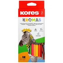 KORES BB93391 Kromas Buntstifte, 3-eckig, 12 farben