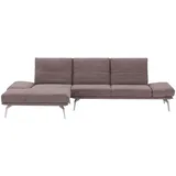 KOINOR Eckcouch Mikrofaser 3-Sitzer Rosa/Pink