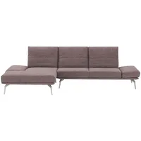 KOINOR Eckcouch Mikrofaser 3-Sitzer Rosa/Pink