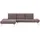 KOINOR Eckcouch Mikrofaser 3-Sitzer Rosa/Pink