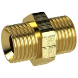 Riegler Doppelgewindenippel, G 3/4 a., G 3/4 a., SW 32, Messing