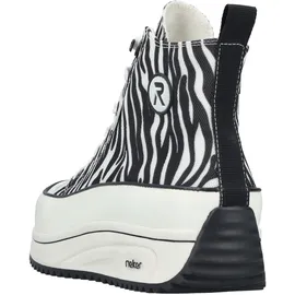 Rieker Plateausneaker Damen Weite Normal Weiß/Schwarz 41