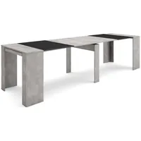 SKRAUT HOME Konsolentisch, Grau, Holzwerkstoff, Rechteckig,Rechteckig, 302x77x90 cm, Wohnzimmer,