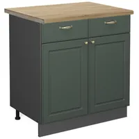 Vicco Schubladenschrank Fame-Line 80 x 60 x 81,5 cm Grün-Gold