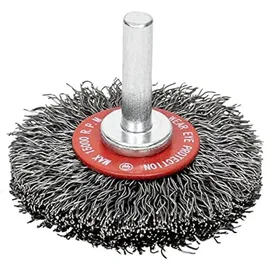 Stier Rundbürste Ø 75 mm, Schaft-Ø 6 mm, 0,3 mm, gewellt, Edelstahl