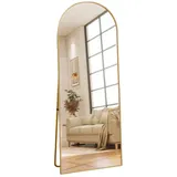 Shopentra Standspiegel, Gold, Glas, 2x164x54 cm, Spiegel, Standspiegel