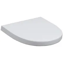 Geberit Flow WC-Sitz weiß mit Deckel und Befestigungen aus Chromnickel