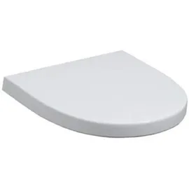 Geberit Flow WC-Sitz weiß mit Deckel und Befestigungen aus Chromnickel