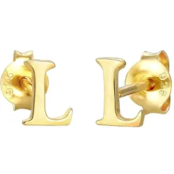 Elli Stecker Buchstabe L Initialen Minimal 925 Silber Gold Damen 