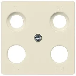 Siemens 5TG2595 DELTA i-system Abdeckplatte für TV/RF/SAT 4-Loch symmetrisch, elektroweiß