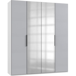 Kleiderschrank FRESH TO GO „Level“ Schränke Gr. B/H/T: 200 cm x 236 cm x 58 cm, 4 St., weiß (weiß, light grey) Kleiderschränke mit Spiegeltüren
