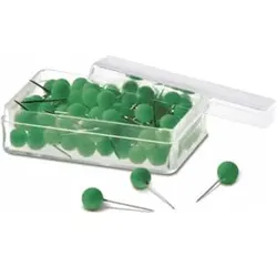 Magnetoplan Pin Nadeln Dose a. 100 Stück, grün