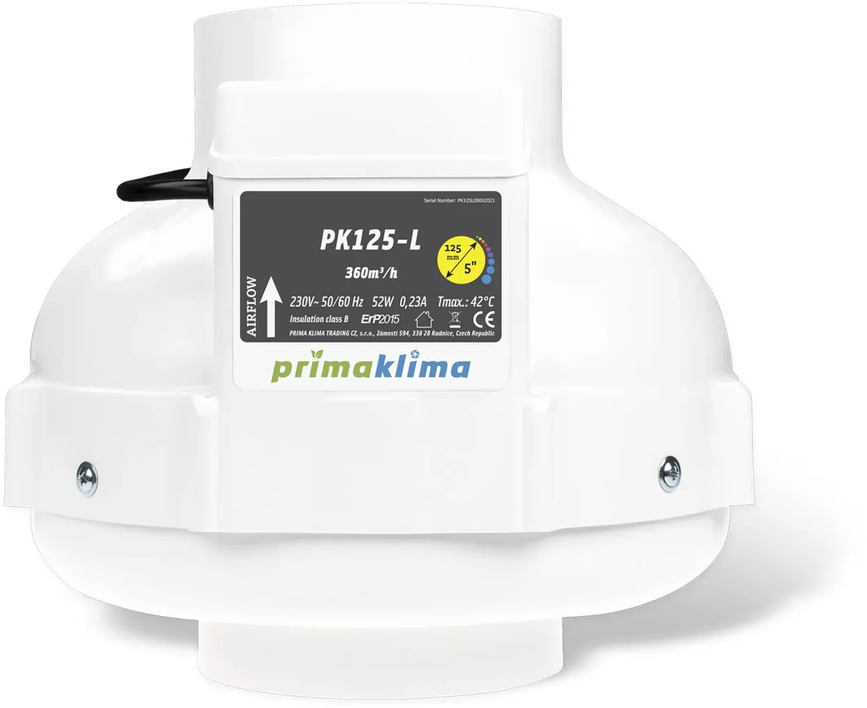 PrimaKlima PK125-L (360 m3/h)