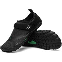 SAGUARO Barfußschuhe Herren Barfussschuhe Damen Barfuss Schuhe Outdoor Zehenschuhe Leicht Fitnessschuhe Traillaufschuhe mit Breite Zehenbox, Nimble I - Barfußschuhe Schwarz A, Gr.44 EU - 44 EU