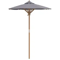 VidaXL Gartenparasol Dunkelgrau 150x210 cm Bambus