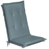 Beautissu Hochlehner Auflage 120 x 50 x 6 cm Taubenblau 2 St.