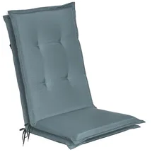 Beautissu Hochlehner Auflage 120 x 50 x 6 cm Taubenblau 2 St.