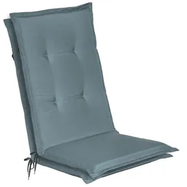 Beautissu Hochlehner Auflage 120 x 50 x 6 cm Taubenblau 2 St.