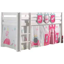 58 aufm Kessel Kinderbett Karolina 90 x 200 cm Massivholz Weiß