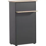 MÖBELPARTNER Empfangstheke gerade, artisan-eiche, schwarz 65,8 x 44,0 x 110,5 cm