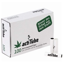 actiTube Aktivkohlefilter 1 x 100 Stück 9mm Eindrehfilter Pfeife in Acti Tube Tune Filtertips Aktivkohle