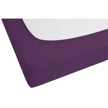 biberna 0077866 Jersey-Elastic 90 x 190 - 100 x 220 cm dunkelviolett