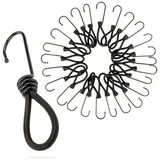 Pretex Spanngummi mit Haken - Set mit 25 Stück x 13cm Expander mit Öse - Hochbelastbare Gummispanner Perfekt als Planenspanner für Camping oder zur Transportsicherung für Anhänger
