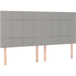 vidaXL Boxspringbett 180 x 200 cm Hellgrau