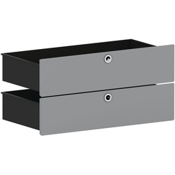 viasit Schubkasten-Einsatz für breite Regale »System 4« grau, 75x37.5x37.5 cm