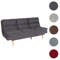 heute wohnen Schlafsofa HWC-M79, Gästebett Schlafcouch Couch Sofa, Schlaffunktion Liegefläche 180x110cm ~ Stoff/Textil dunkelgrau