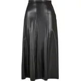 URBAN CLASSICS Synthetic Leather Midirock Black XS