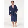 Unisex-Bademantel MY HOME Travel, ideal für Sauna & Spa, Hotelbademantel, Morgenmantel Gr. XXL, blau (marine), L:125cm in Gr. XXL, Leichtfrottee, Hausmäntel, Bademantel, für Damen & Herren, leichte Qualität, langer Bademantel, S-3XL