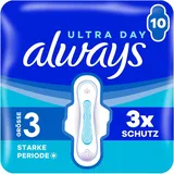 Always Ultra Damenbinden Größe 3 mit Flügeln Saugfähig Ultradünn 10 Stück