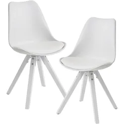 WOHNLING Esszimmerstühle WL6.136 Kunststoff weiß