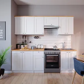Vicco Küchenzeile Bergamo 240 cm Weiß